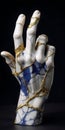 Sculpture of a Broken Marble Stone Hand. Generative ai Royalty Free Stock Photo