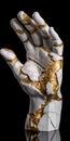Sculpture of a Broken Marble Stone Hand. Generative ai Royalty Free Stock Photo
