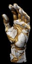 Sculpture of a Broken Marble Stone Hand. Generative ai Royalty Free Stock Photo