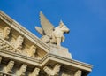 Statue of a bull at the Cathedral of Monaco Royalty Free Stock Photo