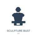 sculpture bust icon in trendy design style. sculpture bust icon isolated on white background. sculpture bust vector icon simple Royalty Free Stock Photo