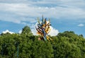 Sculpture called the Reckoning at the entrance to National Harbor near DC