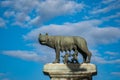 The sculpture of Capitoline Wolf or Lupa Capitolina in Rome, Italy