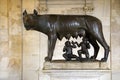 Sculpture of Capitoline Wolf, Romulus, and Remus Royalty Free Stock Photo