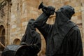 Sculpture of Capuchin monks in Palencia, Spain Royalty Free Stock Photo