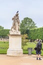 Sculpture `Cassandra under the protection of Pallas`. The Tuileries Park. Paris