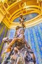 The sculpture of Centaur Fountain by Jozsef Rone in main hall of Szechenyi Thermal Spa complex, on February 23 in Budapest,