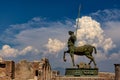 Sculpture of the centaur by Igor Mitoraj in Pompeii