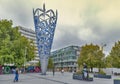 Sculpture of The Chalice located in Christchurch`s Cathedral Square, New Zealand, to celebrate the new millennium and the 150th An Royalty Free Stock Photo