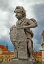 Sculpture of cherub in Prague, Czech Republic