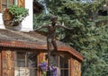 A sculpture from the `Children`s Fountain` by artist Dennis Smith in Vail Village, Colorado. Royalty Free Stock Photo