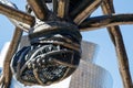 Sculpture in the city of Bilbao of a bonze spider