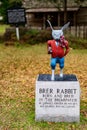 Sculpture of the classic folktale character Brer Rabbit, in the historic Uncle Remus Museum