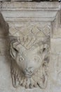 Sculpture in the cloister of Monmajour Abbey in the south of France. Royalty Free Stock Photo
