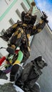 sculpture of a clown on the facade of a building in Moscow