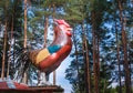 Sculpture at the entrance to the zoo. Grutas Park