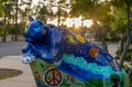 Sculpture of a colorful mountain lion in the Lowell Observatory, Flagstaff, Arizona Royalty Free Stock Photo