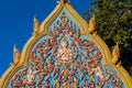 Ornament in on the walls of buddhist temple Wat in Thailand