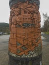 The sculpture commemorates the workers at the old Hafod-Morfa Copperworks established on the site in 1810 in Swansea