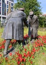 A sculpture commemorating the âAll together nowâ statue by Andy Edwards