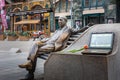 Sculpture of composer Imre Kalman in front of the Operetta Theater in Budapest