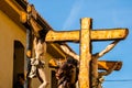 Sculpture of the crucifixion of Jesus Christ during the Easter Week processionss in Zamora