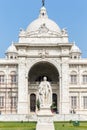 Sculpture of Curzon against Victoria Memorial, Kolkata