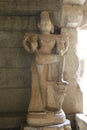 Sculpture of Dancer, Ranga Mantapa at Vittala Temple. Hampi, near Hospete, Karnataka, India Royalty Free Stock Photo