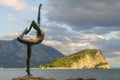 Sculpture of a dancing girl. The Old Town of Budva