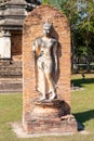 Sculpture of a deity next to Wat Traphang Ngoen in the Historical Park of Sukhothai, Thailand, Asia Royalty Free Stock Photo