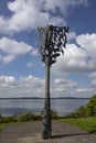 Sculpture depicting the myth of the Children of Lir on the shores of Lough Owel