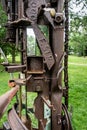 Sculpture details of Monument du millÃ©naire METAL sculpture at the Trois Berets parc in Saint Jean Port Joli Royalty Free Stock Photo