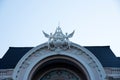 Sculpture details on top of opera house. Royalty Free Stock Photo