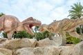 Sculpture of a Dinosaur Valley model in  Suan Nongnooch Pattaya. Thailand. Royalty Free Stock Photo