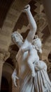 A sculpture on display in Louvre, Paris, France. Royalty Free Stock Photo