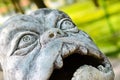 Sculpture dog monster in Park of Branicki Palace Royalty Free Stock Photo