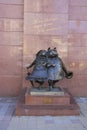 Sculpture of dogs at Krasnaya street. Krasnodar