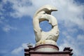 Sculpture of dolphins on the waves monument in Laem Thaen Capeat Bang Saen Beachon in Chonburi, Thailanda