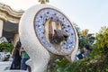 Sculpture of a dragon in the Park Guell, Barcelona Royalty Free Stock Photo
