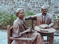Sculpture of Eleanor and Franklin Roosevelt Royalty Free Stock Photo