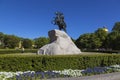 Sculpture of Emperor Peter the Great `Bronze horseman`. Senate square, St. Petersburg, Royalty Free Stock Photo