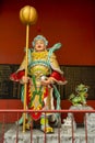 Sculpture at the entrance in Chinese temple in Kuala Lumpur Royalty Free Stock Photo