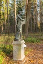 Sculpture of Erato in the Pavlovsk park. Royalty Free Stock Photo
