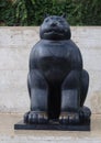 Sculpture of fat cat Royalty Free Stock Photo