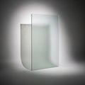 Sculpture featuring a frosted glass panel with a rectangular Royalty Free Stock Photo