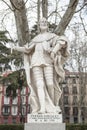 Sculpture of Fernan Gonzalez of Castile at Plaza de Oriente, Mad Royalty Free Stock Photo