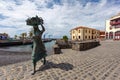 Sculpture of fishwife in Puerto de la Cruz in Tenerife