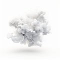 White Powder Explosion: 3d Rendering With Bold And Dramatic Forms