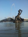 Sculpture fountain in Baku