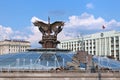 Sculpture fountain Cranes in Minsk